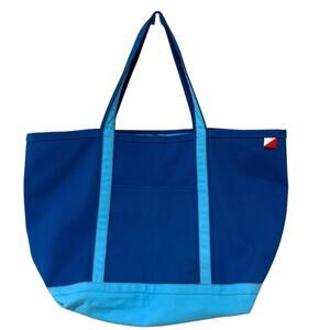 Shore Bag | Classic Canvas Blue Bag Tote Beach Summer Travel Pockets Zip